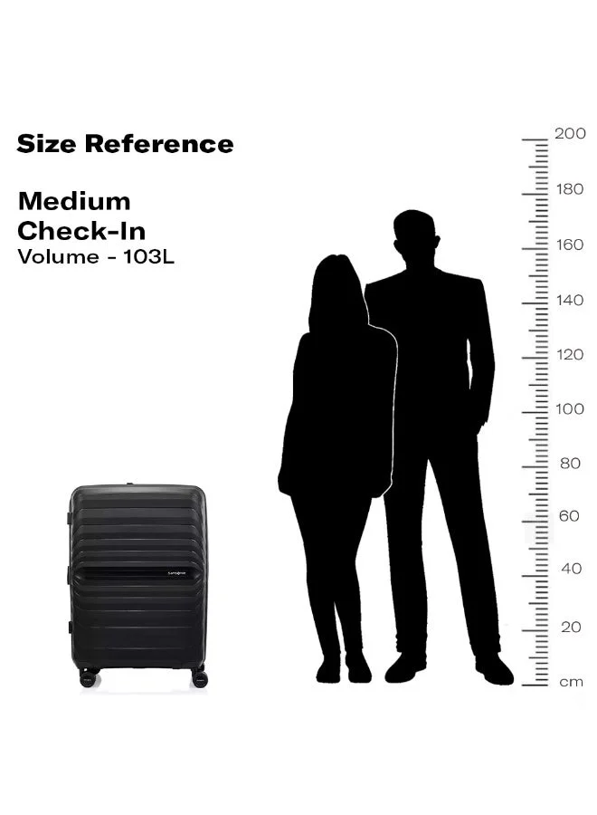 Samsonite 75 Octolite Neo Suitcase Check-In Size 75 cm / 28 inch, 4 Spinner Wheels, Polypropylene, Black|TSA Combination Lock|Expandable|Anti-Theft Secuirty Zipper|Inner Mesh Pocket - 3 Years International Warranty  | Best Price UAE